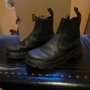 Dr. Martens Black Leather Ankle Boots